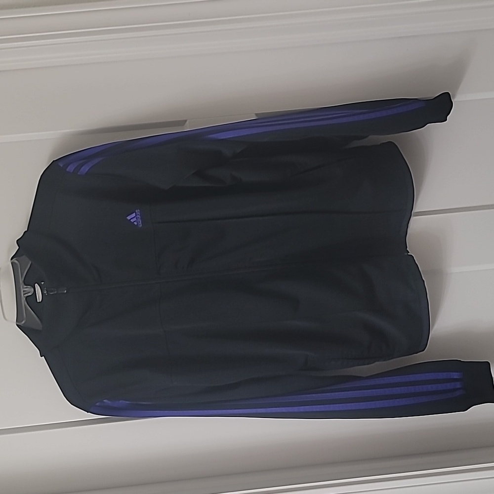 Adidas Womens Classic Tricot Track Jacket XL Black/Purple
